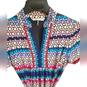 Trina Turk Joni Stained Glass Mini Dress Womens S